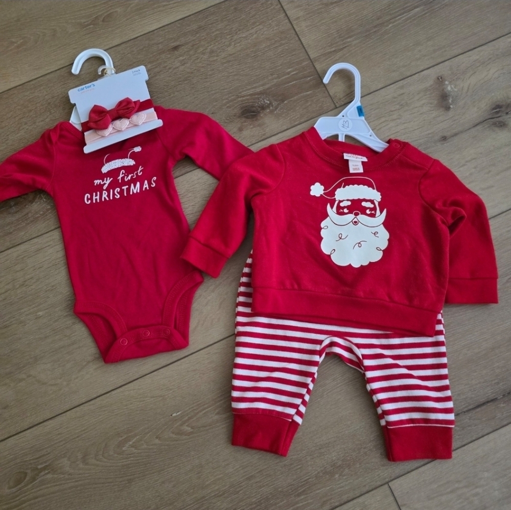 My First Christmas Set Outfits Headbands
